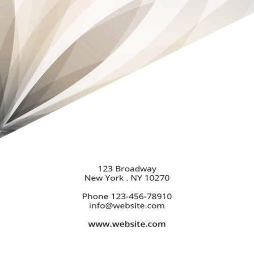 Physical Business Card White Gray With Bold Text